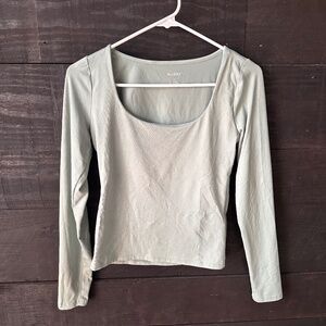 Hollister Long Sleeve Green Top Size Medium Long